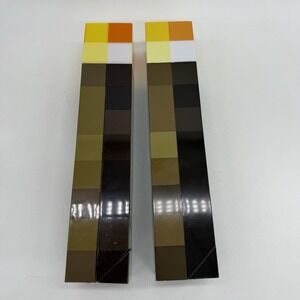 Minecraft Light-Up Torch Mojang 11" Night Light Lot Of 2 Both Works And Tested